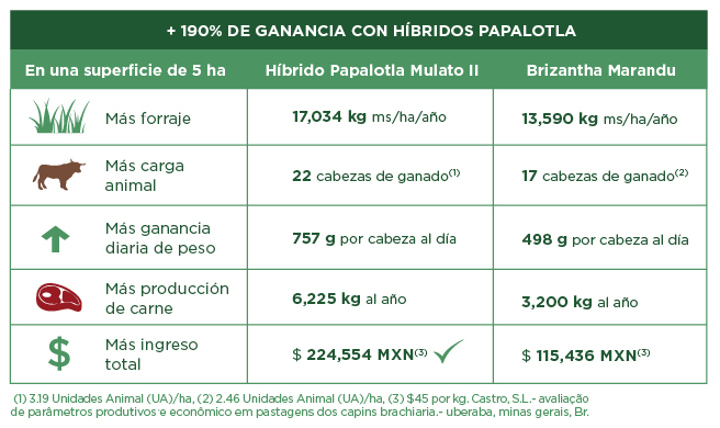 Porcentaje de Ganancia con híbridos - Tropical Seeds